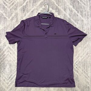 TravisMathew Purple Performance Polo Shirt Men’s XXL Short Sleeve Golf